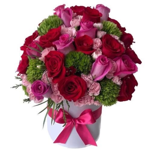 Box  Premium de Rosas - Arreglo de rosas Multifloral