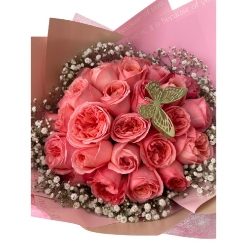 Exquisite Rose - Bouquet de Rosas y Mariposas