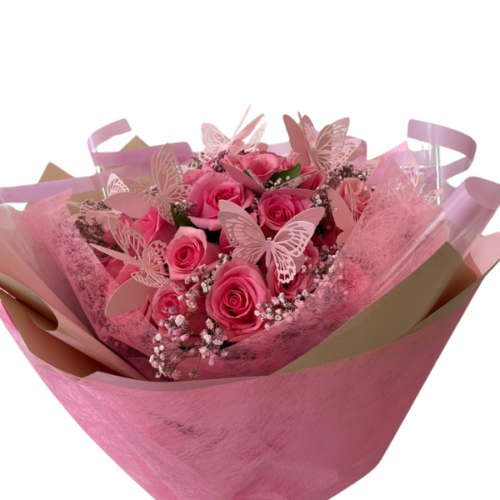 Exquisite Rose - Bouquet de Rosas y Mariposas
