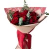 Amore Mio - Bouquet de 12 Rosas y Eucalipto